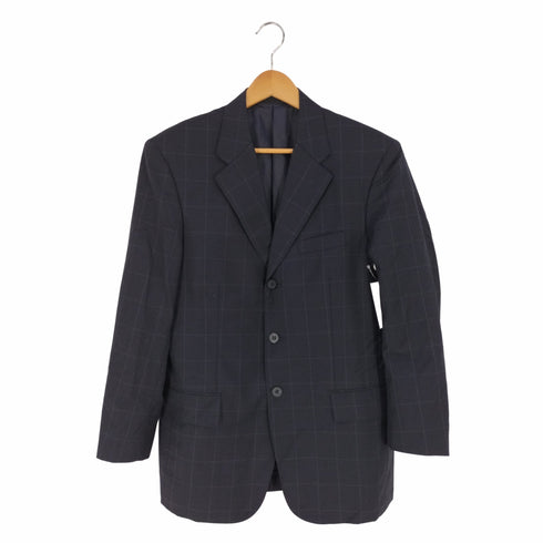 エルメネジルドゼニア ERMENEGILDO ZEGNA チェック シングルブレスト 3B ウールテーラードジャケット メンズ