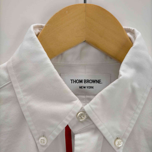 トムブラウン THOM BROWNE USA製 トリコロール グログランテープ オックスフォード ボタンダウンシャツ メンズ JPN:1