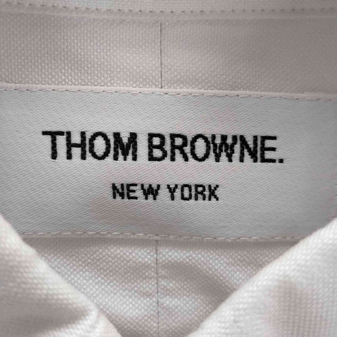 トムブラウン THOM BROWNE USA製 トリコロール グログランテープ オックスフォード ボタンダウンシャツ メンズ JPN:1