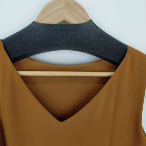 フォクシーニューヨーク FOXEY NEW YORK Back Tuck Blouse ブラウス チュニック プルオーバー ノースリーブ ギャザー Vネック レディース JPN:40