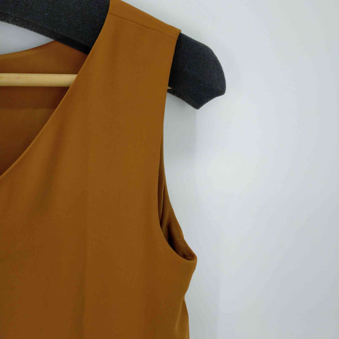 フォクシーニューヨーク FOXEY NEW YORK Back Tuck Blouse ブラウス チュニック プルオーバー ノースリーブ ギャザー Vネック レディース JPN:40