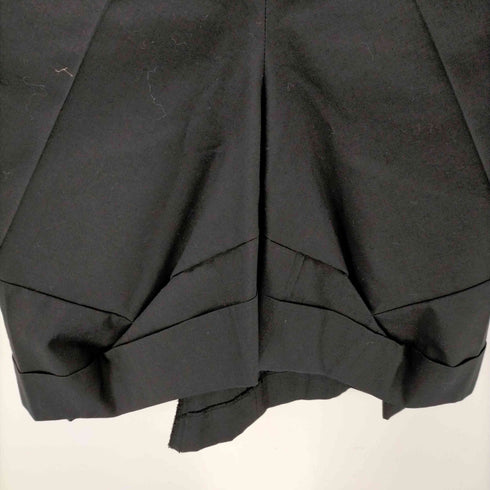 ジュンヤワタナベコムデギャルソンマン JUNYA WATANABE COMME des GARCONS MAN ジュンヤワタナベ JUNYA WATANABE コムデギャルソン COMMEdeGARCONS AD2007 ペプラム変形スカート ロング フレア タック ウール混 SS 黒 ブラック /DO ■OS レディース レディース SS