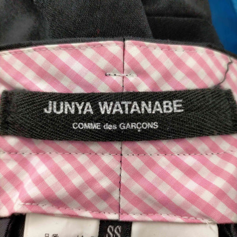ジュンヤワタナベコムデギャルソンマン JUNYA WATANABE COMME des GARCONS MAN ジュンヤワタナベ JUNYA WATANABE コムデギャルソン COMMEdeGARCONS AD2007 ペプラム変形スカート ロング フレア タック ウール混 SS 黒 ブラック /DO ■OS レディース レディース SS