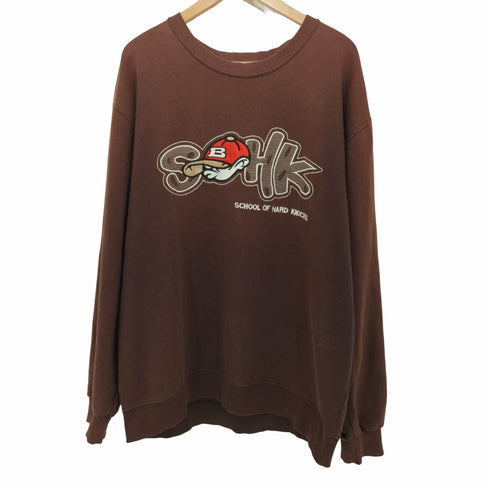 スクール オブ ハード ノックス SCHOOL OF HARD KNOCKS 胸ロゴ クルーネックプルオーバースウェット メンズ import:XL