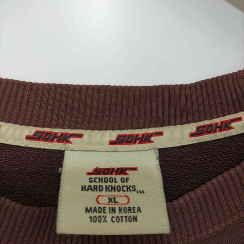 スクール オブ ハード ノックス SCHOOL OF HARD KNOCKS 胸ロゴ クルーネックプルオーバースウェット メンズ import:XL