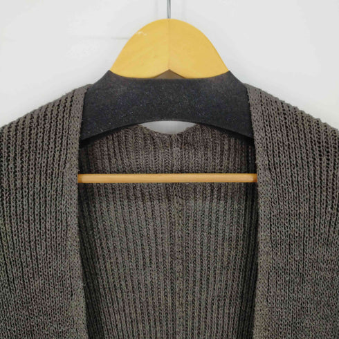 ミューズデドゥーズィエム クラス MUSE de Deuxieme Classe Lily Linen ロングカーディガン ニット 長袖 ノーボタン レディース ONE SIZE