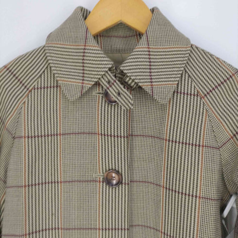 JOHN G HARDY チェック ウール ステンカラーコート レディース JPN:M