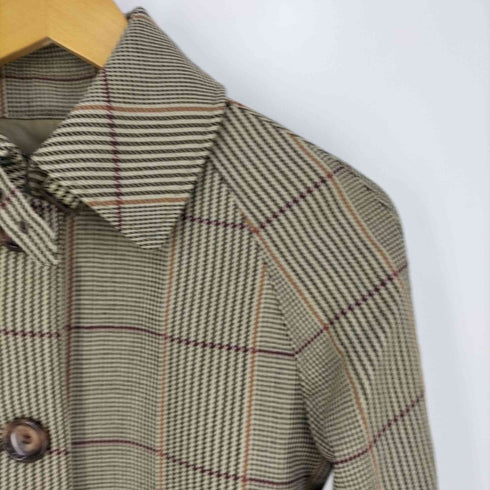 JOHN G HARDY チェック ウール ステンカラーコート レディース JPN:M