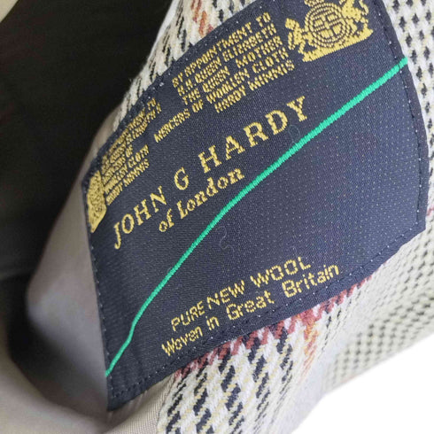 JOHN G HARDY チェック ウール ステンカラーコート レディース JPN:M