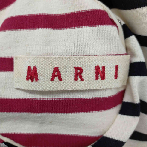 マルニ MARNI ボーダー柄 ノースリーブミニワンピース チュニック コットン レディース JPN:38