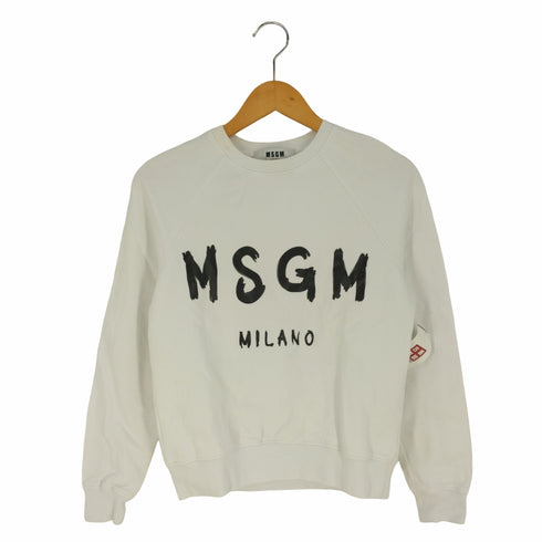 エムエスジーエム MSGM ロゴプリント クルーネックスウェット レディース XS