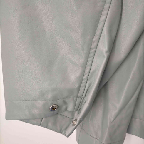 アメリヴィンテージ Ameri VINTAGE Ameri VINTAGE ×N.HOOLYWOOD 22SS FAKE LEATHERJACKET フェイクレザー ジャケット ミドル丈 オーバーサイズ S ミントグレー /HS ■OS レディース レディース import:S