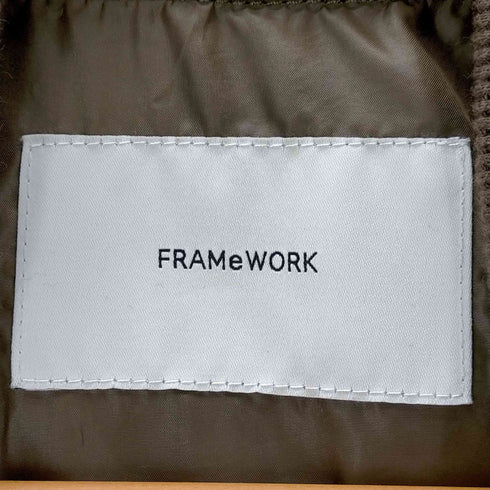 フレームワーク FRAMe WORK Framework 21AW ナイロンツイルMA-1 ブルゾン ジップアップ 総裏地 36 カーキ 緑 /CM ■OS レディース レディース JPN:36