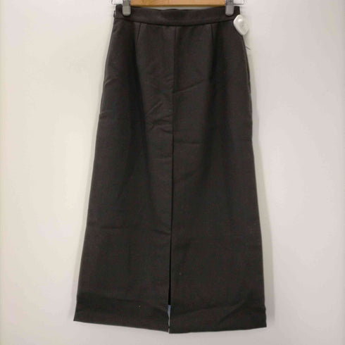 アドーア ADORE アドーア ADORE BLACK LABEL 20AW ドライウールスカート タイト ロング スリット 36 黒 ブラック /DF ■OS レディース レディース