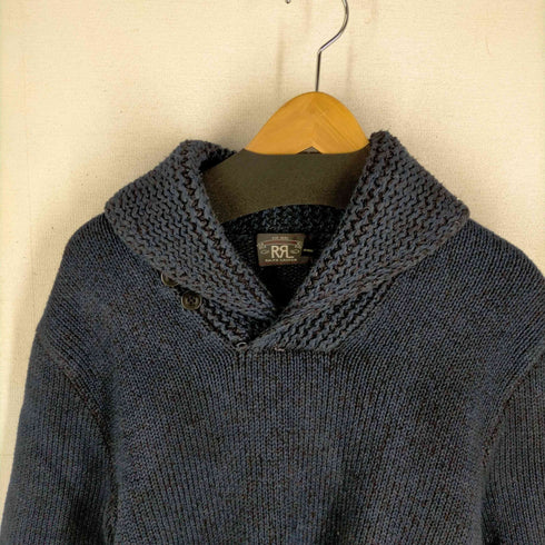 ダブルアールエル ラルフローレン RRL RALPH LAUREN インディゴ染ショールカラーニット メンズ JPN:M