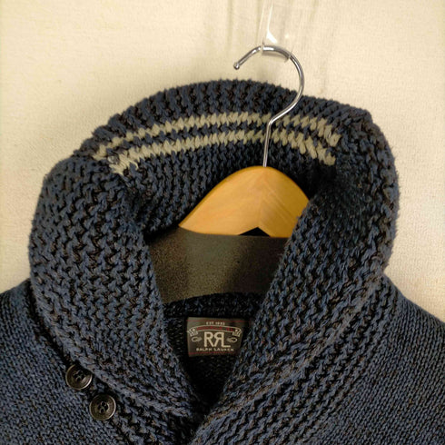 ダブルアールエル ラルフローレン RRL RALPH LAUREN インディゴ染ショールカラーニット メンズ JPN:M
