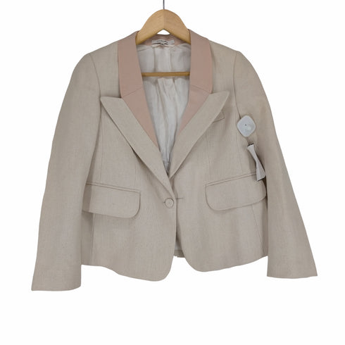 カルヴェン CARVEN バイカラーピークドラペルジャケット 総裏地 シングル 1B レディース JPN:36