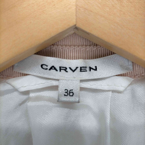 カルヴェン CARVEN バイカラーピークドラペルジャケット 総裏地 シングル 1B レディース JPN:36