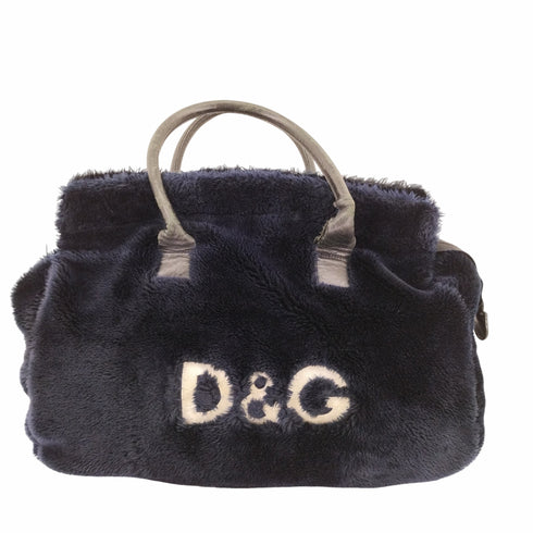 ドルチェアンドガッバーナ DOLCE&GABBANA ロゴ ファーバッグ レディース