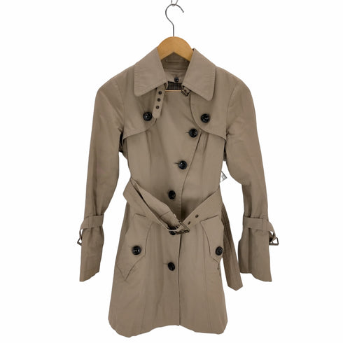バーバリーブルーレーベル BURBERRY BLUE LABEL ライナー付き トレンチコート 裏地チェック柄 ウール レディース JPN:36