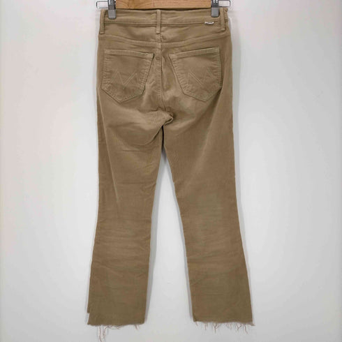 マザー mother マザー mother INSIDER CROP STEP FRAY コーデュロイパンツ フレア ストレッチ カットオフ 24 ベージュ /HK ■OS レディース レディース US:24