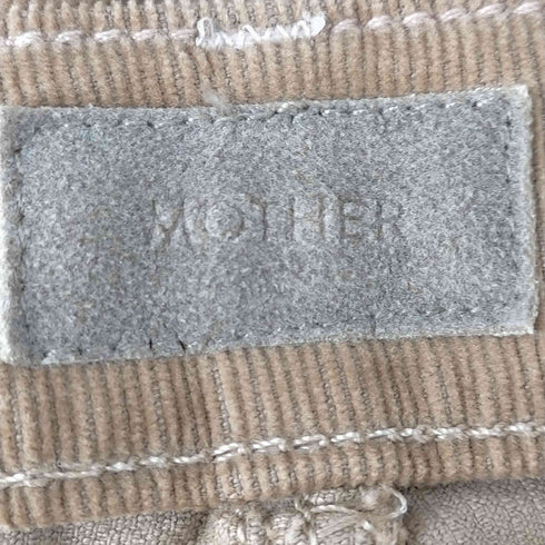 マザー mother マザー mother INSIDER CROP STEP FRAY コーデュロイパンツ フレア ストレッチ カットオフ 24 ベージュ /HK ■OS レディース レディース US:24