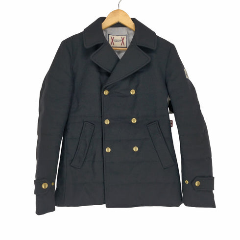 モンクレール MONCLER ガムブルー GIACCONE カシミヤ Pコート アウター ダウン ジャケット 金ボタン 国内正規 メンズ JPN:0