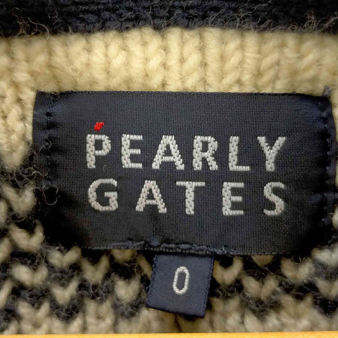パーリーゲイツ PEARLY GATES ットショールカーディガン 長袖 チェック ワッペン レディース JPN:S