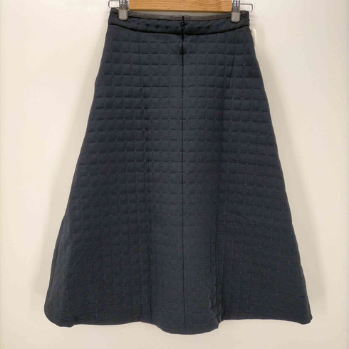 ボールジー BALLSEY ボールジー BALLSEY トゥモローランド スクエアキルトドビースカート ロング 台形 36 紺 黒 ネイビー ブラック /ES ■OS レディース レディース JPN:36