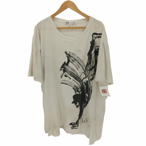 ワイスリー Y-3 16SS クルーネック 自画像 スケッチ プリント Tシャツ メンズ import:XS