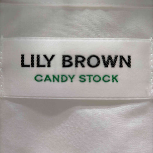 リリーブラウン Lily Brown CANDY STOCK 22AW 2WAYパールビジューキャミワンピセット 2点セット ブラウス 長袖 比翼仕立て ロング チェック F 白 グレー /CM ■OS レディース FREE