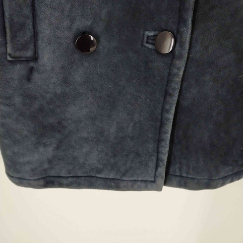 ゴールデングース GOLDEN GOOSE ウール シープスキン 切り替え ジャケット アウター ダブル スモークブルー レディース OS