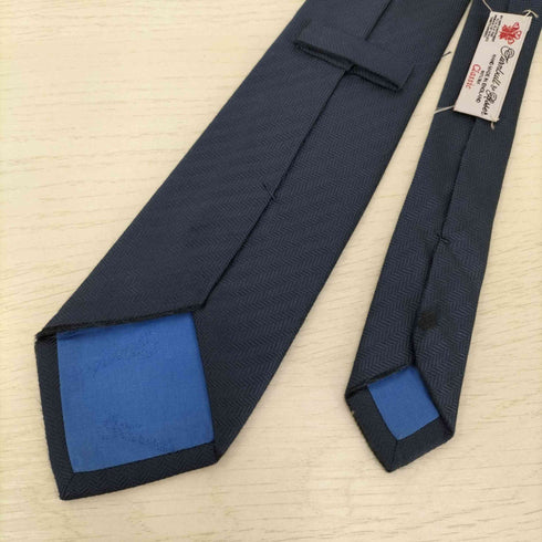 ターンブルアンドアッサー Turnbull & Asser イングランド製 ヘリンボーン ストライプ シルクネクタイ メンズ