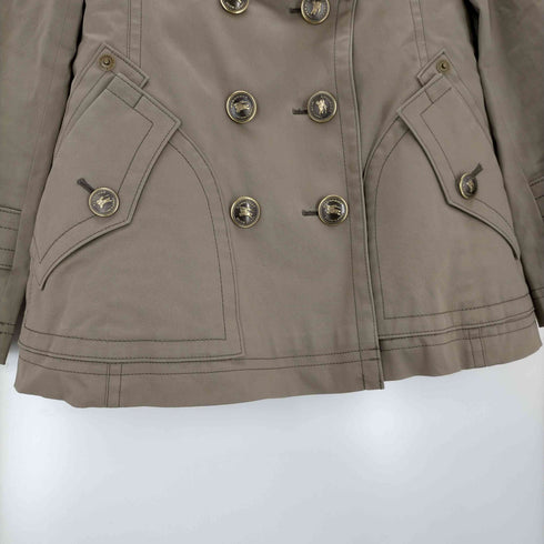 バーバリーブルーレーベル BURBERRY BLUE LABEL ショートトレンチジャケット アウター ライナー付き レディース JPN:36