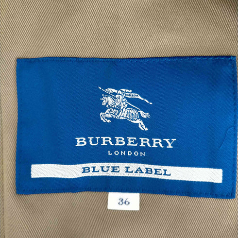 バーバリーブルーレーベル BURBERRY BLUE LABEL ショートトレンチジャケット アウター ライナー付き レディース JPN:36