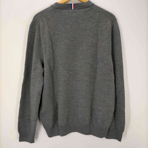 モンクレール MONCLER モンクレール MONCLER GIROCOLLO TRICOT ニット ウール セーター 長袖 プルオーバー ロゴ クルーネック 黒タグ 国内正規 L グレー /AA ■OS ■AD メンズ メンズ import:L