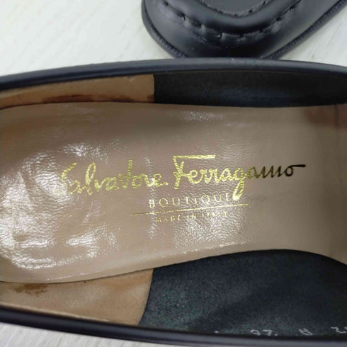 サルヴァトーレフェラガモ Salvatore Ferragamo ロゴメタルプレートローファー レディース 26cm