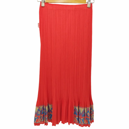 プリーツプリーズイッセイミヤケ PLEATS PLEASE ISSEY MIYAKE 1992SS 幾何学模様プリーツロングスカート レディース JPN:3