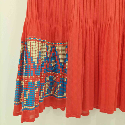 プリーツプリーズイッセイミヤケ PLEATS PLEASE ISSEY MIYAKE 1992SS 幾何学模様プリーツロングスカート レディース JPN:3