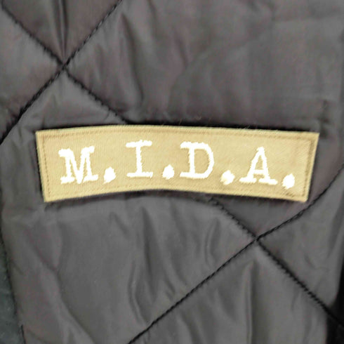 ミダ M.I.D.A キルティングコート 中綿 ナイロン ジップアップ ミドル丈 レディース import:S