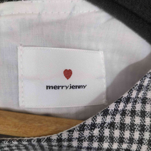 メリージェニー merry jenny リボンギンガムオールインワン レディース FREE