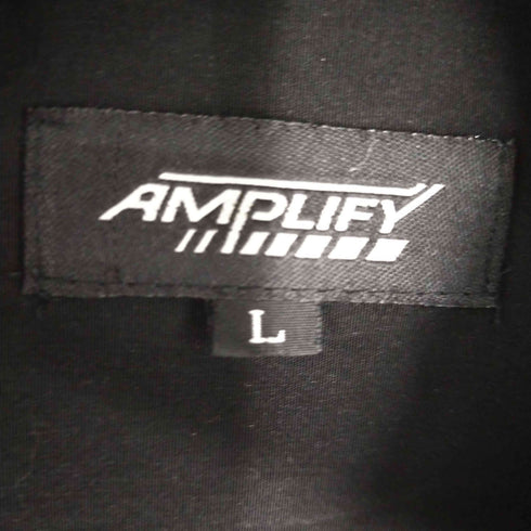 AMPLIFY 開襟S/Sシャツ オープンカラー 刺繍 メンズ JPN:L