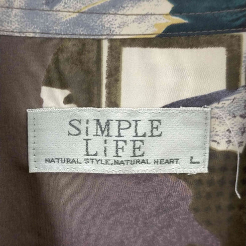シンプルライフ SIMPLE LIFE 総柄 オープンカラーシャツ メンズ JPN:L