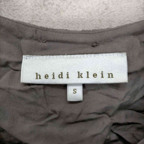 ハイジクライン heidi klein マキシ丈ワンピース ノースリーブ ロング フレア ギャザー S ライトグレージュ レディース JPN:S