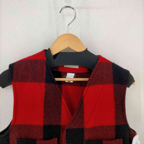 エルエルビーン L.L.Bean USA製 バッファローチェック ウールベスト メンズ import:S