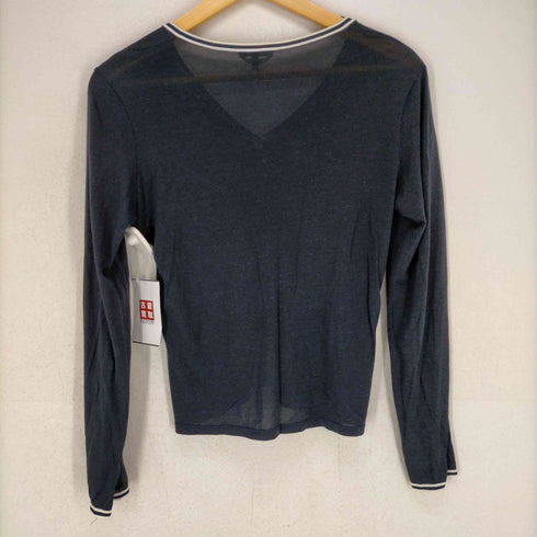 マックスマーラ MAXMARA 銀タグ リブラインVネックトップス レディース JPN:M