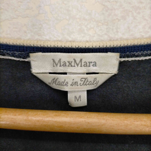 マックスマーラ MAXMARA 銀タグ リブラインVネックトップス レディース JPN:M