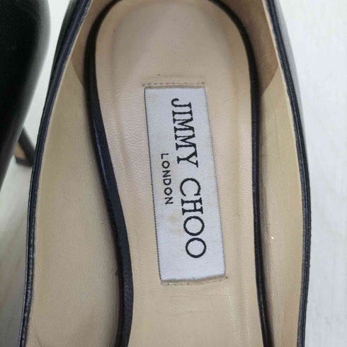 ジミーチュウ JIMMY CHOO イタリア製 レザー オープントゥ ヒールパンプス レディース EUR:36