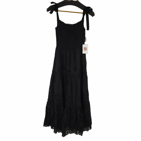 ザラ ZARA embroidered black long dress レディース JPN:S