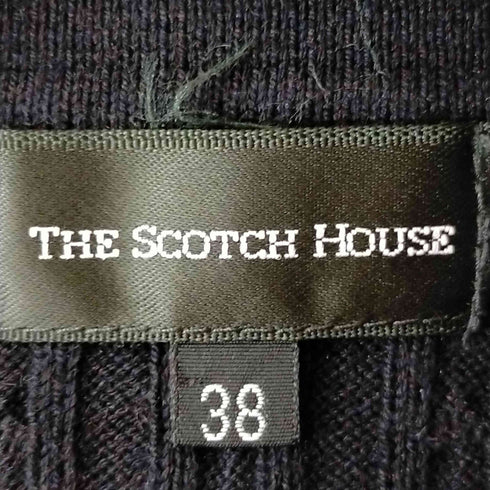 ザスコッチハウス The Scotch House ケーブルニットポロ レディース JPN:38